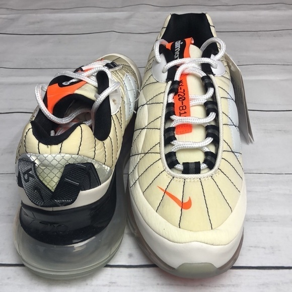 Nike Air Max Shoes Sail-White-Black-Hyper Orange 7 - Picture 6 of 9